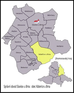 Kobeřice u Brna na mapě