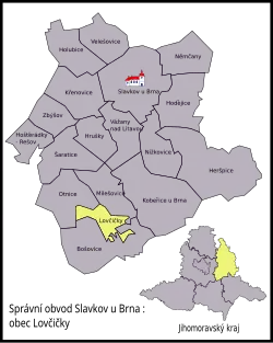 Lovčičky na mapě