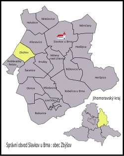 Zbýšov na mapě