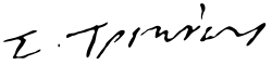Spyridon Trikoupis, podpis