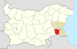 Obština na mapě Bulharska