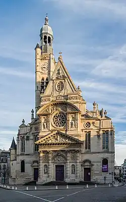 Kostel Saint-Étienne-du-Mont (2. ledna 2015)