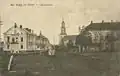 Stallupönen v roce 1915, v pozadí evngelický kostel