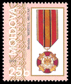 Medaile na moldavské poštovní známce z roku 1999