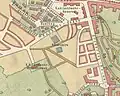 Místo dnešní Tomešovy ulice na mapě z roku 1914
