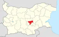 Obština na mapě Bulharska