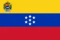 Válečná vlajka Spojených států venezuelských (1863–1905) Poměr stran: 2:3