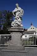 Statue of John of Nepomuk in Husinec in 2011 (1).JPG