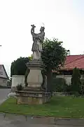 Statue of John of Nepomuk in Kdousov, Třebíč District.JPG