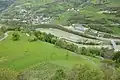 Panorama vtokového systému z levého břehu