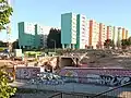 Stavba tunelu u ulice Vltavské v červenci 2021