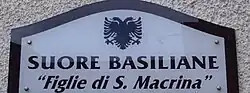 Insignie s erbem řádu s dvouhlavou albánskou orlicí