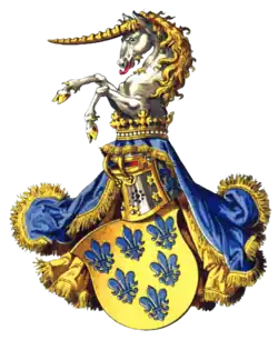 Znak rodu Farnese užívaný do roku 1545