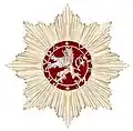 Stříbrná osmihranná hvězda řádu mezi lety 1921–1961.