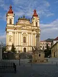 Kostel Zvěstování P. Marie a mariánský morový sloup