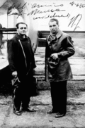 Luigi Stipa a pilot Antonini před letadlem