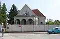 Bývalá metodistická kaple ze třicátých let 20. století let na rohu ulic Třeboňská a Pistinská