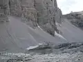 zamrzlé jezero u forcella Giralba