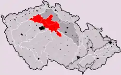 Středočeská tabule na mapě Česka
