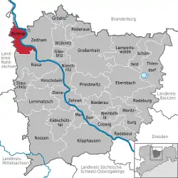 Strehla na mapě