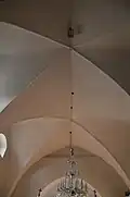 Dvě pole křížové klenby, kaple svatého Jana Nepomuckého