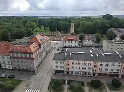 Letecký pohled na bránu