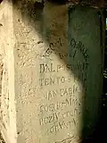 Fabianův kříž, dedikační nápis s chronogramem