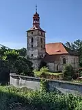 Stvolínky (Drum) - kostel Všech svatých (stav srpen 2023) (3).jpg