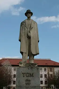 Pomník T. G. Masaryka na nábřeží Jana Seitze v Sušici, 1969