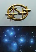 Logo v podobě Plejád na Subaru 360