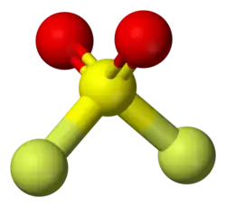 Model molekuly fluoridu sulfurylu