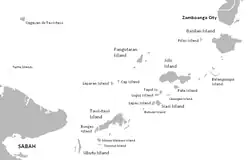 Mapa souostroví Sulu