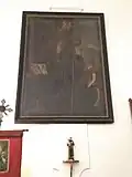 Obraz sv. Benedikta na pravé straně lodi