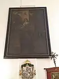 Obraz sv. Scholastiky (sestry sv. Benedikta) na pravé straně lodi