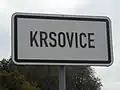 Dopravní značka pouze s druhým jménem vsi
