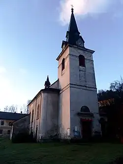 Filiální (bývalý farní) kostel svatého Jana Nepomuckého ve Svobodě nad Úpou.