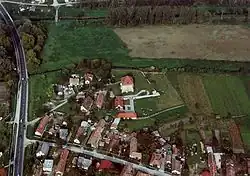 Letecký pohled na Szabadbattyán