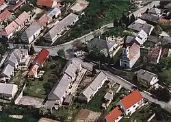 Letecký pohled na Szentjakabfu