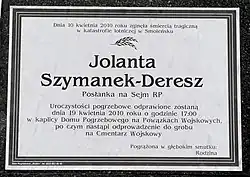 Jolanta Szymanková-Derešová (21. dubna 2010)