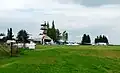 Tábor-letiště,řídící věž a hangár