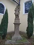 Socha svatého Floriána v areálu kostela