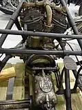Tříkolka Walter C2, motor s převodovkou v trubkovém rámu (1911)