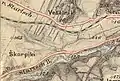 Nová Borovina v roce 1877 - III. vojenské mapování
