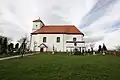 Pohled od hřbitova