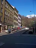 Tachovské náměstí: ústí Žižkovského tunelu
