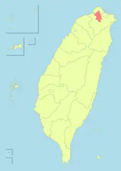 Tchaj-pej na mapě