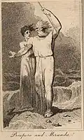 William Mulready: Bouře, ilustrace z roku 1807.