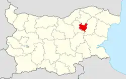 Obština na mapě Bulharska