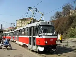 Souprava tramvají T3G v Brně