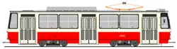 Nákres tramvaje Tatra T5A5